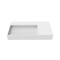Castello Usa Juniper 36 in Left Basin Solid Surface Wall-Mounted Bathroom Sink in White with No Faucet Hole CB-GM-2056-L-NH - alternate 1